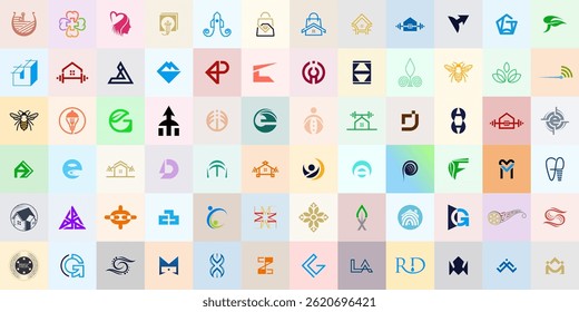 mega logo collection. collection of many abstract logo