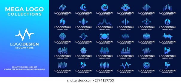 Mega logo collections of pulse music.