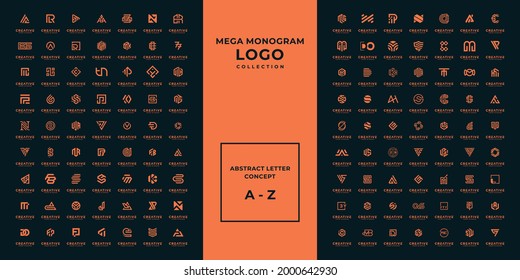 Mega Logo Monogram, Initial, Alphabet, And Letter Logo Collection A - Z