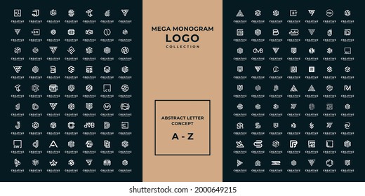 Mega Logo Monogram, Initial, Alphabet, And Letter Logo Collection A - Z