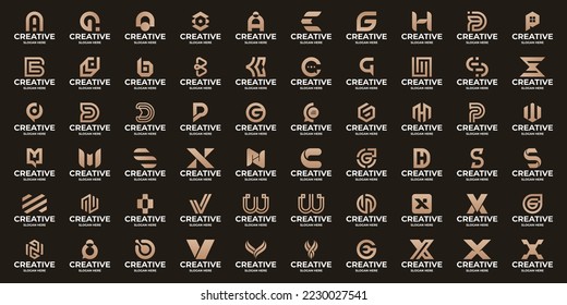Mega logo monogram letter A to z collection.
