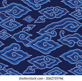 Mega Mendung Fabric Pattern Batik Vector