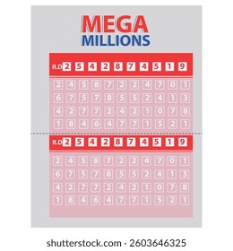 Mega Millions concept, How to Pick Winning Lottery Numbers, demo template, vector illustration design background