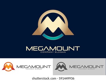 Mega Mount Logo Template Design Vector 
