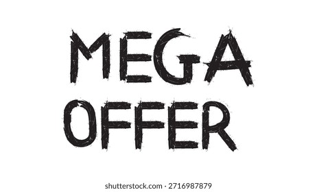 MEGA OFERTA' contra un fondo blanco