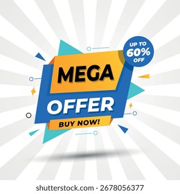 Diseño de Anuncio de la Mega Oferta con 60% de descuento