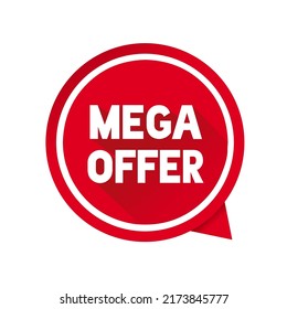 Mega offer banner vector. Special Offer, Big Sale, Discount, Mega Sale and Online Shopping Icon Vector Design. Business concept. 