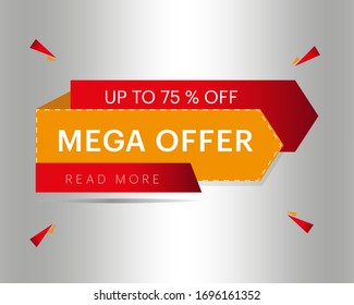 mega offer design , vector format