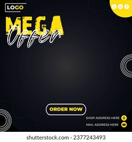 Mega Offer Social  media Post Design 