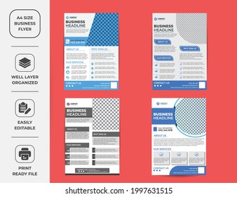 Juego de volantes de plantillas de diseño de Mega pack Brochure. plantilla de tamaño A4 del folleto comercial abstracto, portada creativa, conjunto de folletos de tendencia.