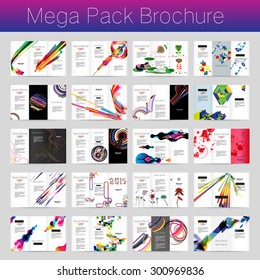 Mega pack Brochure design template set