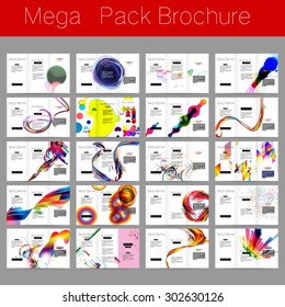Mega pack Brochure design template set