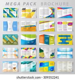 Mega pack Brochure design template set