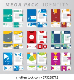 Mega pack Corporate identity design template set