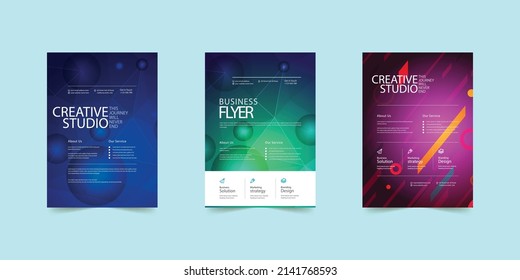 Mega pack flyer design template brochure set, abstract business brochure Annual Report, Magazine, vector design