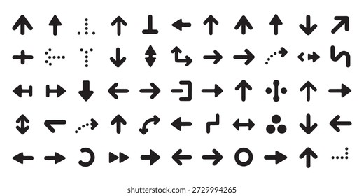 Mega pack of minimalist black icons and symbols for user interface and mobile apps.