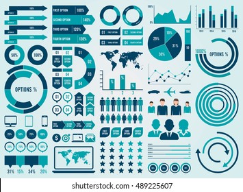 Mega Pack And Set Infographic Elements Vector Design Eps 10