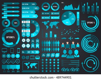 Mega Pack And Set Infographic Elements Vector Design Eps 10