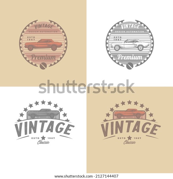 Mega pack Vintage\
transportation signs collection for car service, auto parts, logo\
design template
