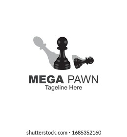 Mega Pawn-Chess piece icons. Board game.