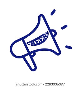 mega phone cheers announcement logo icon vector