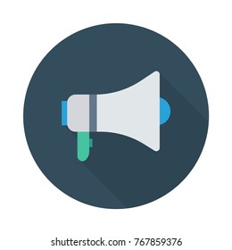 mega phone circle flat