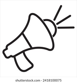 Mega-Telefonsymbol. Megaphone-Symbol, Vektorgrafik-Logo-Design.555