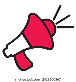 Mega phone icon. Megaphone Icon Vector Logo Design Template. 555