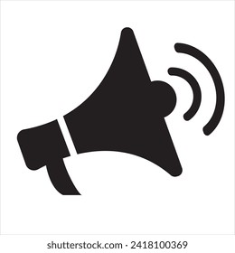 Mega phone icon. Megaphone Icon Vector Logo Design Template. 555