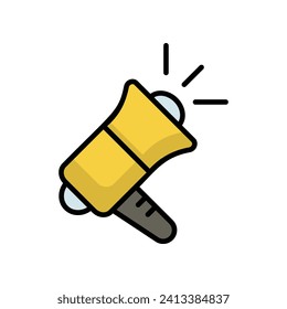icono de mega teléfono con ilustración de material vectorial de fondo blanco