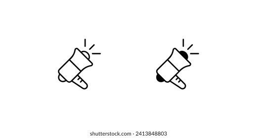 mega phone icon with white background vector stock illustration
