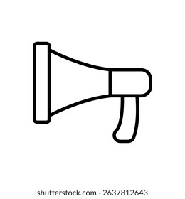 mega phone line icon vector in trendy