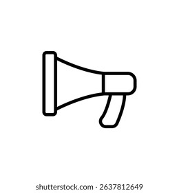mega phone line icon vector in trendy