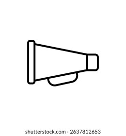 mega phone line icon vector in trendy