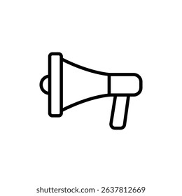 mega phone line icon vector in trendy