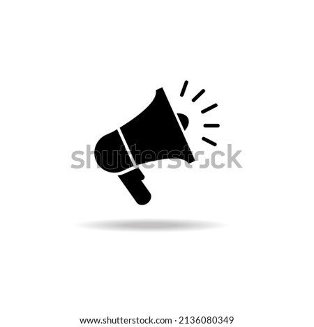 Mega phone logo icon isolated on white background. Business marketing concept. Vector illustration