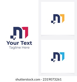Mega pixel logo icon vector isolation with variations color