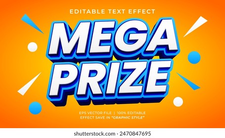 Mega Prize 3d editable text effect promotion template