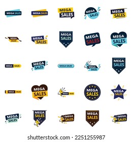 Mega venta 25 carteles vectores versátiles para todas sus necesidades de promoción de marca