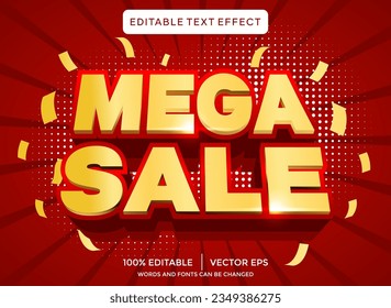  Mega sale 3D editable text effect