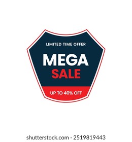 Mega-Verkauf 40 % Rabatt auf Vorlage