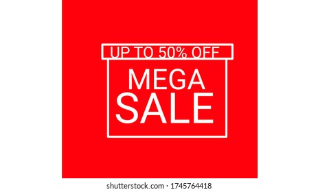 mega sale, up to 50% off - Shutterstock ID 1745764418