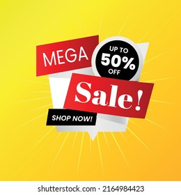 MEGA SALE 50% OFF WEB BANNER