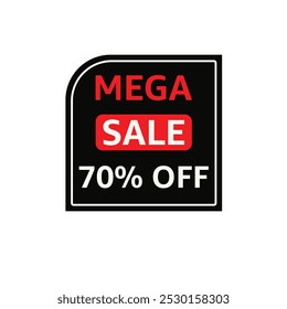 Mega Sale 70 percent Off Rounded Corner Black Label