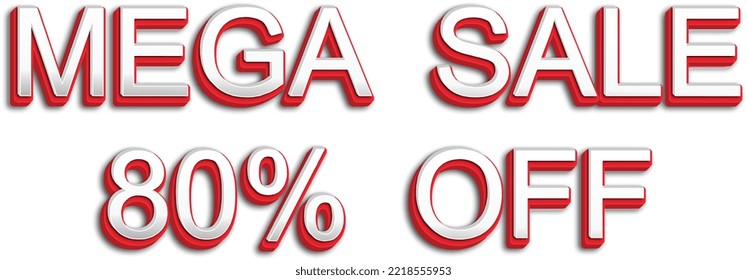 Mega Sale 80% Off Editable Text Effect Concept | Editable Text Style Effect - Mega Sale 80% Off Style Theme | Mega Sale 80% Off  Effect Editable Text Effect in Modern Trend Style | Mega SaleFont Text