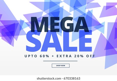 mega sale abstract banner design template
