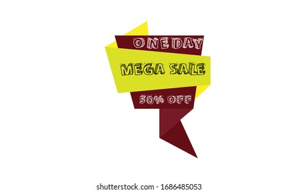 MEGA SALE abstract vector logo template
