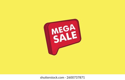 Mega sale badge design vector illustration for use.