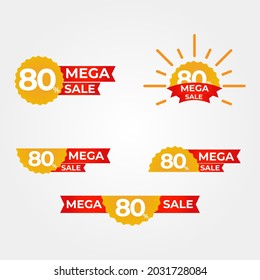 mega sale badges collection. shopping bag with mega sale badgescollection