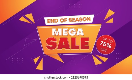 mega sale banner background. business vector illustration